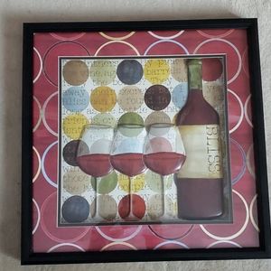 Tara Reed 3 Glasses &Bottle of Wine